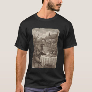 Camiseta Chá de galinha vintage vitoriano Cottagecore
