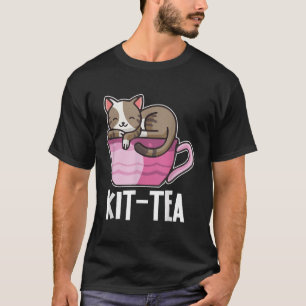 Camiseta Chá de Kit Engraçado ou Gato Gato Nunca Colorido e