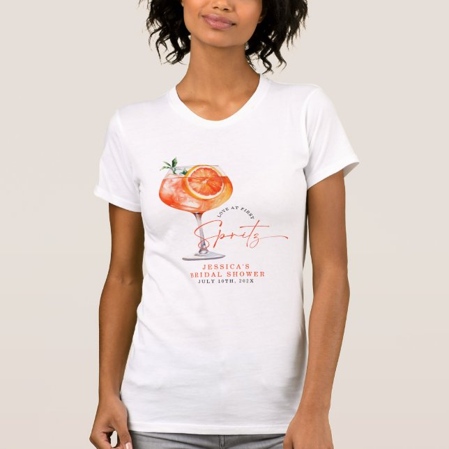 Camiseta Chá de Noiva Amor Moderno à Primeira Dose  (Frente)