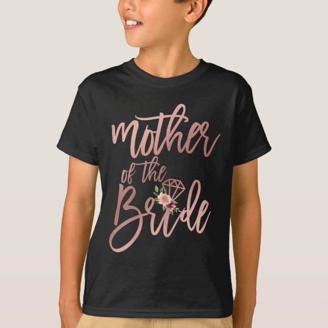 Camiseta Chá de Noiva Para a Mãe da Noiva Da Filha Mãe da N (Frente)