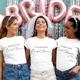 Camiseta Chá de panela de Tinta Mínima Moderno de Caligrafi