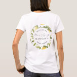 Camiseta Chá de panela do Mediterrâneo com Limão-de-aperto<br><div class="desc">Evoque o solarenga esplendor de um casamento da Costa Amalfi com a coleção de Chás de panela do Mediterrâneo limão amarelo! Infundidos com a maior porção de citros de verão, os convites, placas e decoração irradiam calor, elegância e gráficos de limão encantadores emparelhados com uma bela fonte de caligrafia. Celebre...</div>