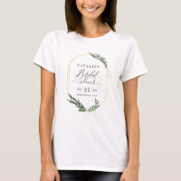 chá de panela elegante floral verde aquarela 