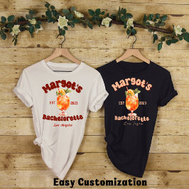 Camiseta Chá de panela Festa de solteira Coquetel Retro