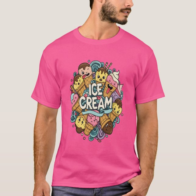 Camiseta Chá de Sorvete Whimsical (Frente)