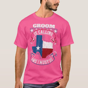 Camiseta Chá do Noivo Está Chamando E Eu Devo Ir 