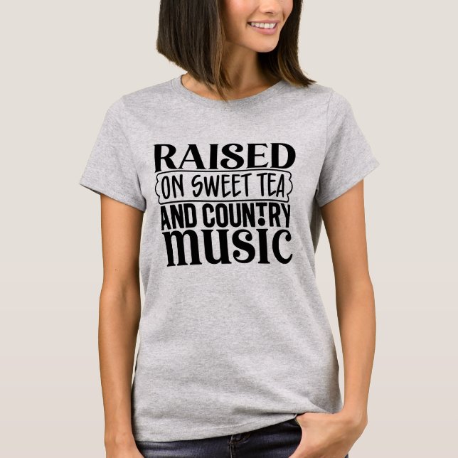 Camiseta Chá doce e bonito Cantinho de Música country e Art (Frente)