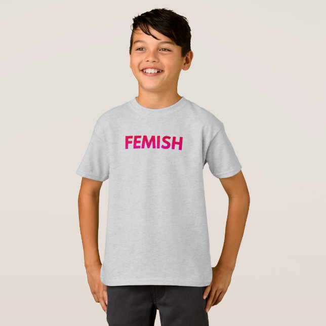 Camiseta Chá FEMISH do miúdo (Frente Completa)