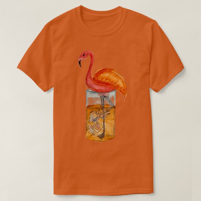 Camiseta chá flamingo doce (Frente do Design)