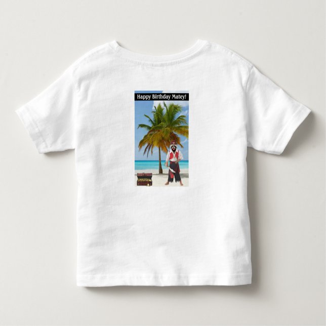 Camiseta chá infantil. Feliz Aniversário Matey! (Verso)