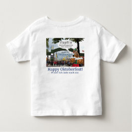 Camiseta chá infantil. Feliz Oktoberfest! Girafa/menina!