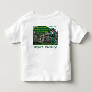 Camiseta chá infantil. Feliz Rua. Dia de Patrick.