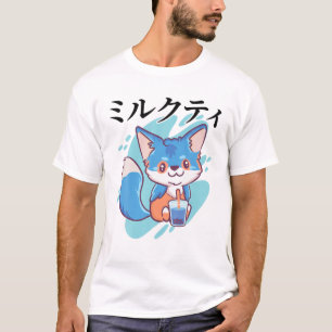 Camiseta Chá-Leite - Fé-Animo-Kawaii-Cuja-Fé - Aeso Japo