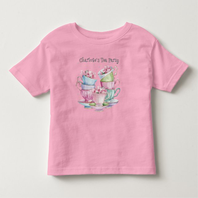 Camiseta Chá para a Festa de aniversário de Duas Meninas El (Frente)