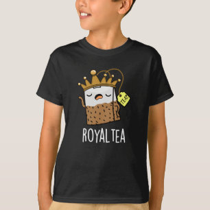 Camiseta Chá real Engraçado Chá Pun Dark BG