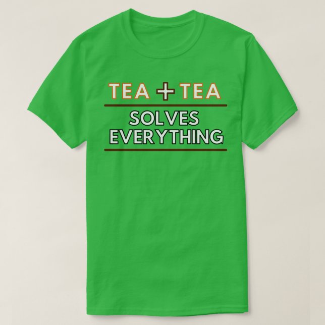 Camiseta Chá resolve tudo equação (Frente do Design)