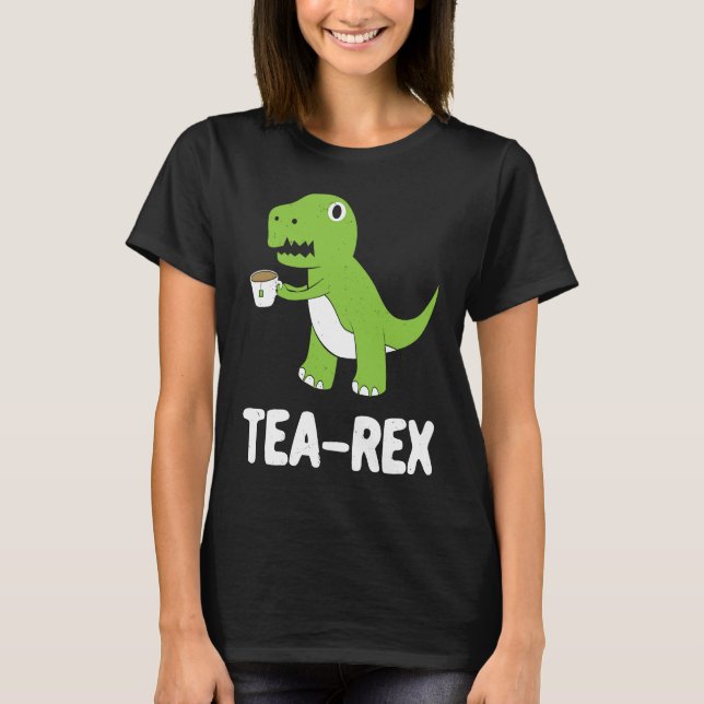 Camiseta Chá Rex Rex Dinossauro Dino Tiranossauro Rex (Frente)