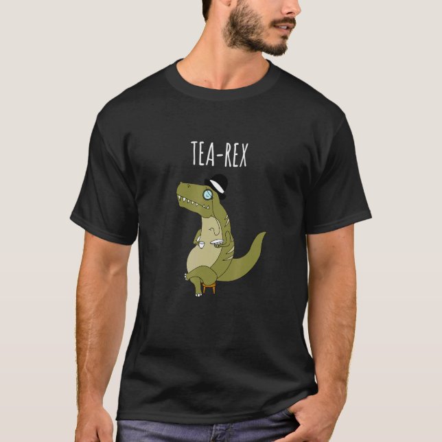 Camiseta Chá Rex T Rex Piadas de Dinossauro Piadas de Dinos (Frente)
