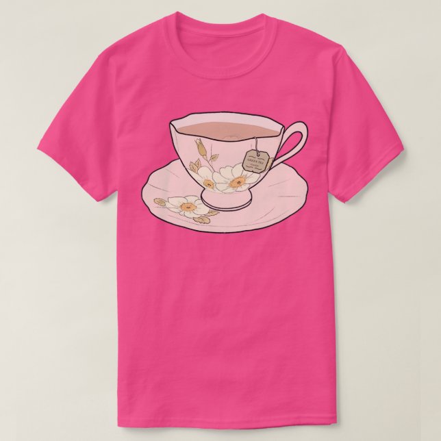 Camiseta Chá verde em uma xícara de chá (Frente do Design)