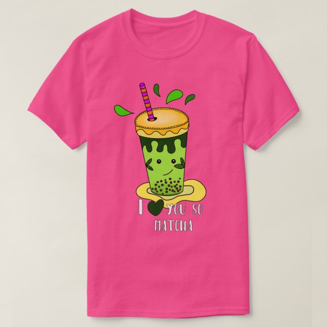 Camiseta Chá Verde Eu Te Amo Tão Matcha (Frente do Design)