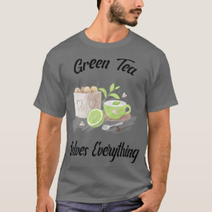 Camiseta Chá verde resolve tudo Chá de chá Teabag