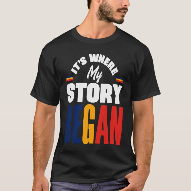 Camiseta Chad Chadian Chad Flag Its Where My Story Began Ch (Frente)