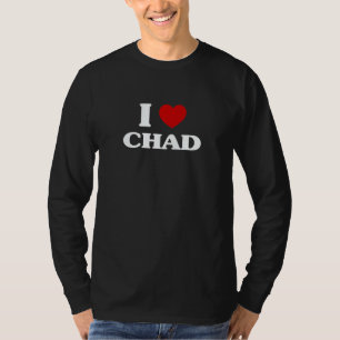 Camiseta Chad Eu Amo Chad Souvenir Eu Amo Chad