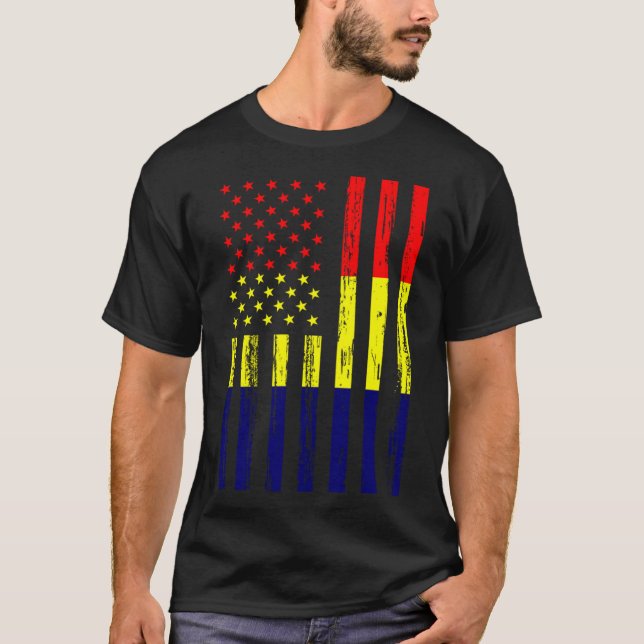 Camiseta Chad Flag America É o meu DNA para Chadians (Frente)