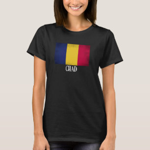 Camiseta Chad Flag Vintage Pride Retrô No Meu DNA Para Home