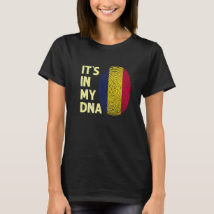 Camiseta Chade No Meu Dna - Chade Da Equipe De Bandeiras Do