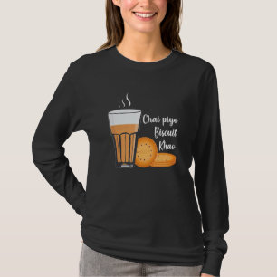 Camiseta Chai Piyo Biscuit Khao Hindi Chai Tea Cotações