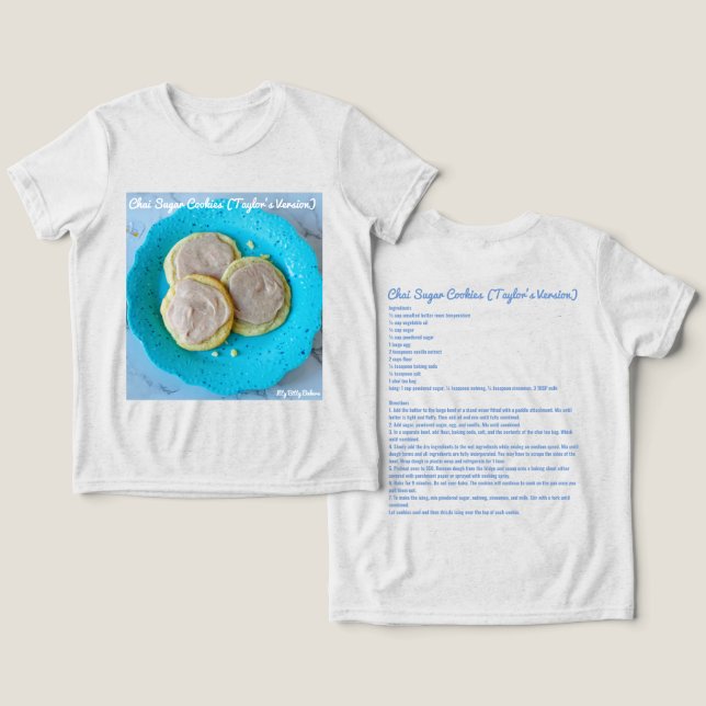 Camiseta Chai Sugar Cookies (Design Frente e Verso)