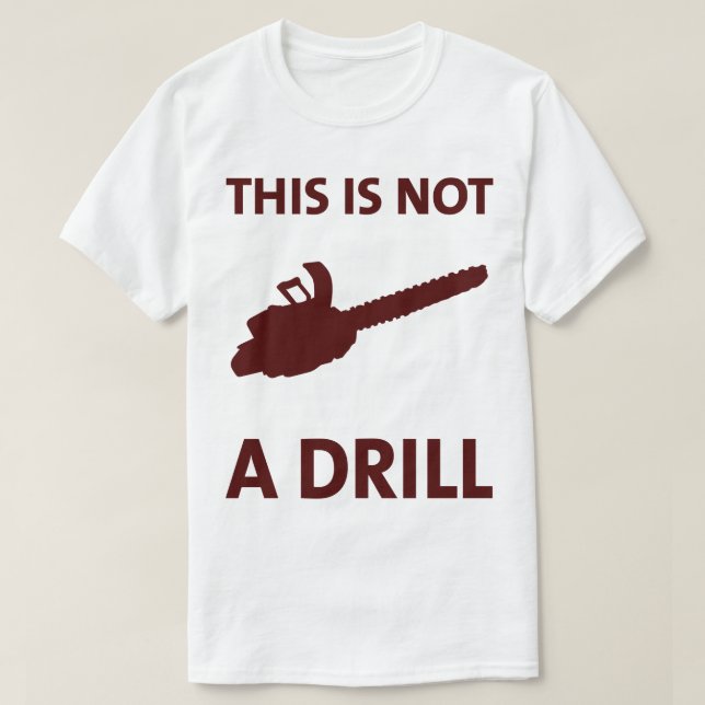 Camiseta Chainsaw, Este Não É Um Chá Engraçado. (Frente do Design)