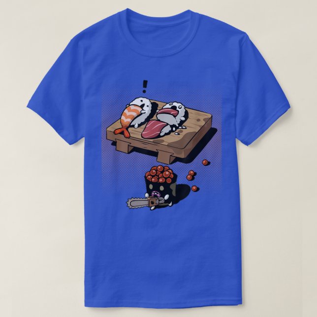 Camiseta Chainsaw Sleeping - Funny Japanese Sushi  (Frente do Design)