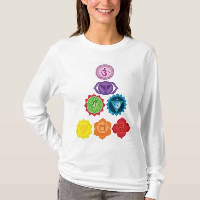Camiseta Chakra Energy System Long Sleeve T Shirt (Frente)