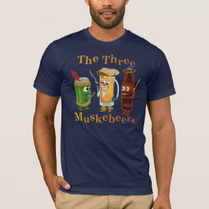 Camiseta Chalaça engraçada da cerveja de três Muskebeers