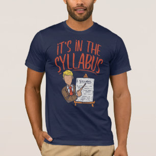 Camiseta Chalaça engraçada do plano de estudos do profess