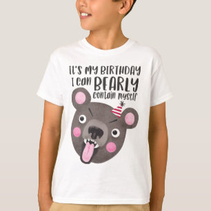 Camiseta Chalaça engraçada do urso do aniversário