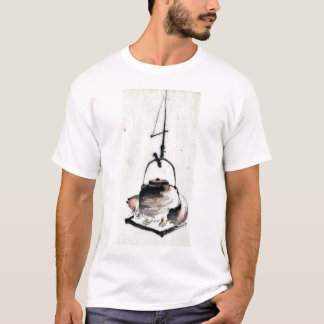 Camiseta Chaleira de chá Ukiyoe do texugo