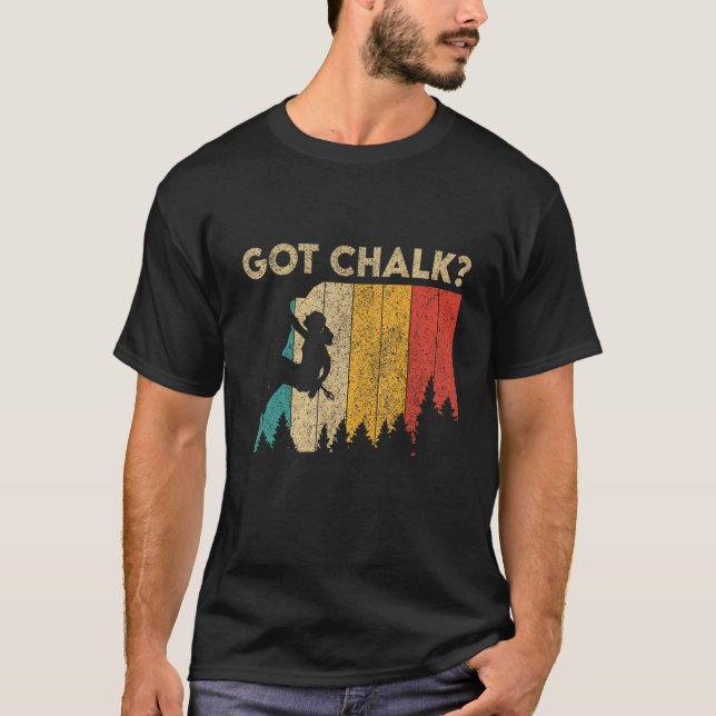 Camiseta Chalk Funny Rock Escalando Mulheres Vadias Gi (Frente)