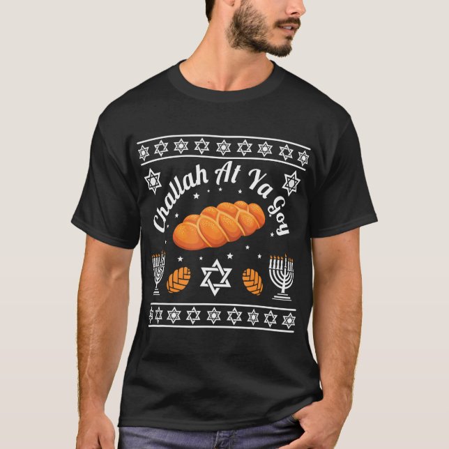 Camiseta Challah Em Ya Goy Hanukkah (Frente)