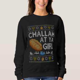Camiseta Challah No Ya Girl Ugly Hanukkah Sweater Dreidel C