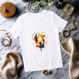 Camiseta Chama de abstrato | Luz e fogo artísticos