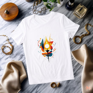 Camiseta Chama de abstrato   Luz e fogo artísticos