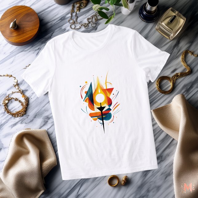 Camiseta Chama de abstrato | Luz e fogo artísticos (Criador carregado)