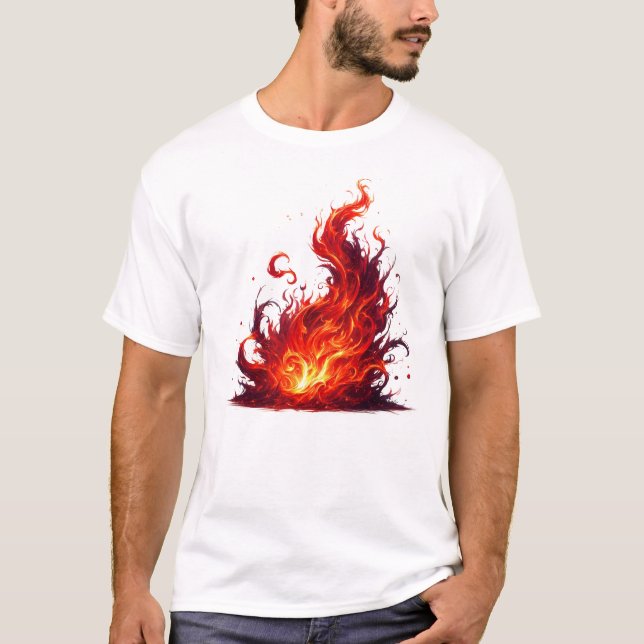 Camiseta Chama Dinâmica em Espiral (Frente)