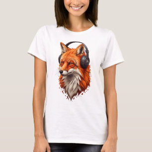 Camiseta Chama Sônica – Raposa Abstrata em Movimento