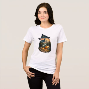 Camiseta Chamada da Aventura de Camping Selvagem