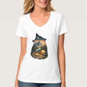 Camiseta Chamada da Aventura de Camping Selvagem
