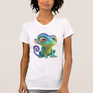 Camiseta Chamada de Cartoon Bonita Com Olhos Grandes | Colo